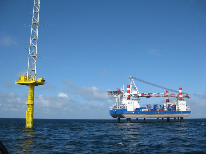Germany Victoria Mathias Arrives at Nordsee Ost Wind Farm Site Germany: Victoria Mathias Arrives at Nordsee Ost Wind Farm Site